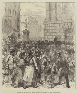 Ziekte van de Prins van Wales, het plaatsen van het bulletin bij het Mansion House